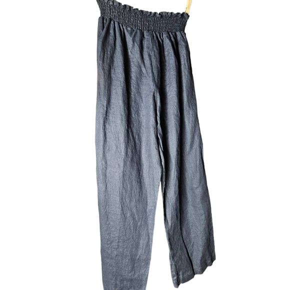 House of Harlow 1960 Smocked Waist Wide Leg Linen Pants Size Small - Picture 4 of 7